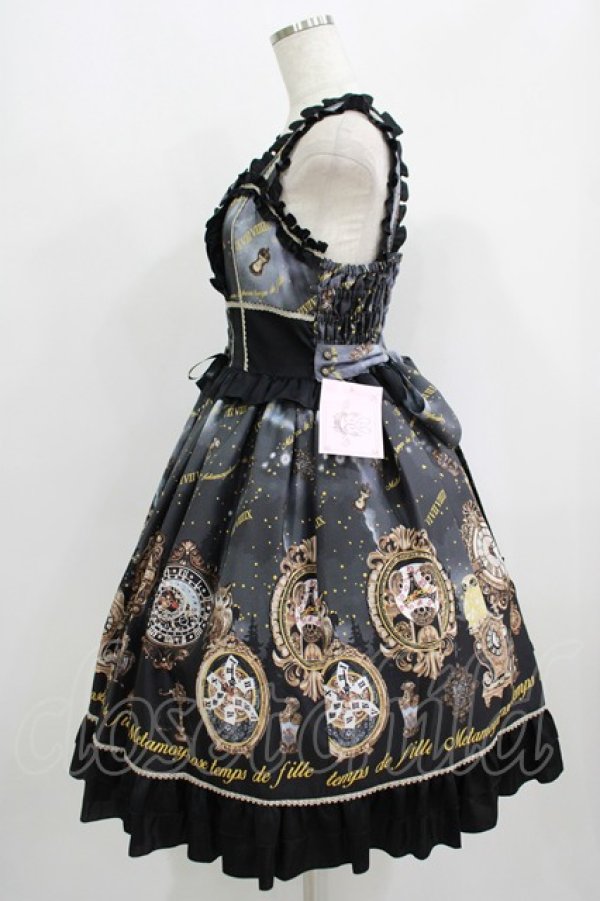 画像2: metamorphose / Clock Forest Night フリルジャンパースカート サイズ1 グレイッシュナイト H-25-09-13-007-ME-OP-NS-ZH (2)