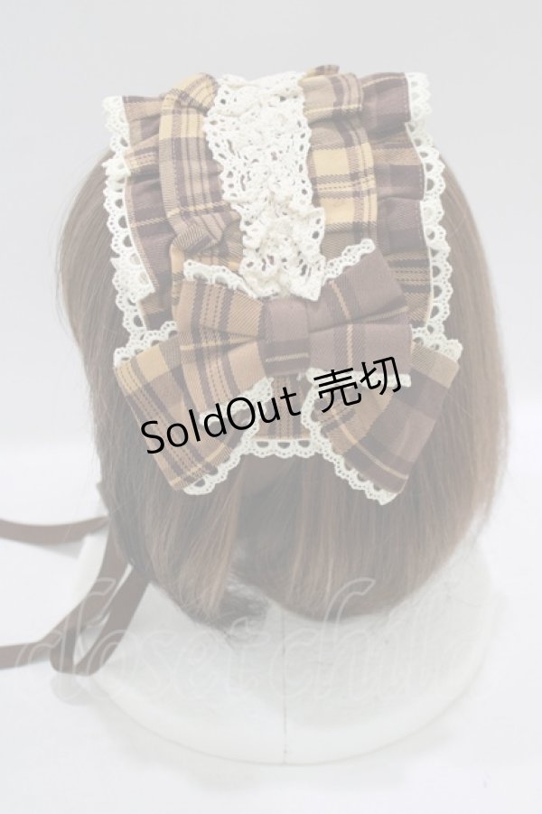 画像2: axes femme kawaii / タータンチェックヘッドドレス  イエロー H-25-09-13-075-AX-AC-NS-ZH (2)