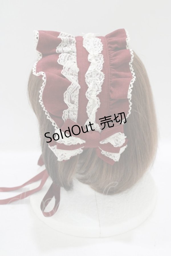 画像2: metamorphose / ブリム付きヘッドドレス  ボルドー H-25-09-13-076-ME-AC-NS-ZH (2)