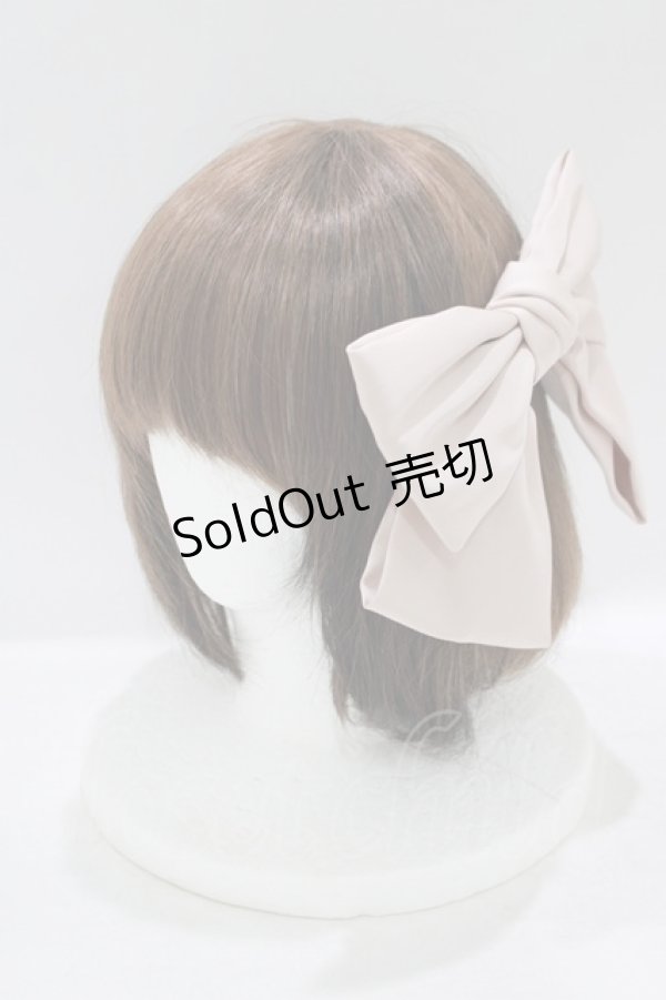 画像1: Fi.n.t / サテンビッグリボンバレッタ  PINK H-25-09-13-077-CA-AC-NS-ZH (1)