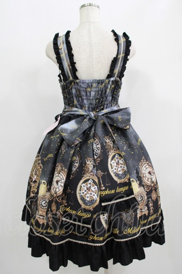 画像3: metamorphose / Clock Forest Night フリルジャンパースカート サイズ1 グレイッシュナイト H-25-09-13-007-ME-OP-NS-ZH (3)