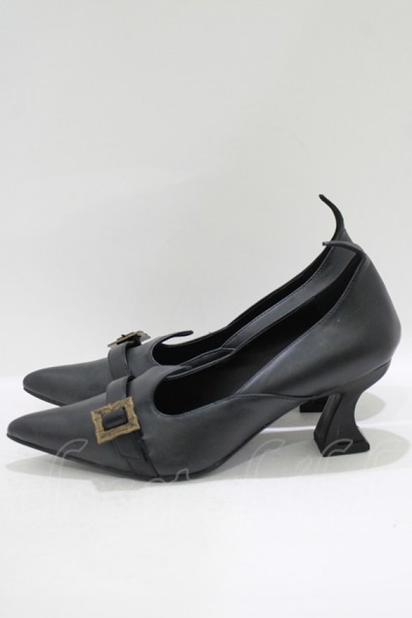 画像2: FUNTASMA（海外ブランド） / バックルミュール 31cm ブラック H-25-09-13-080-PU-SH-NS-ZH (2)