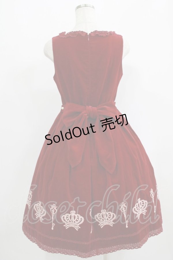 画像3: BABY,THE STARS SHINE BRIGHT / ロイヤルクラウンフロッキープリントジャンパースカート Free ボルドー H-25-09-13-009-BA-OP-NS-ZH (3)