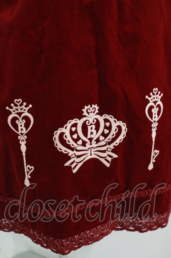 画像4: BABY,THE STARS SHINE BRIGHT / ロイヤルクラウンフロッキープリントジャンパースカート Free ボルドー H-25-09-13-009-BA-OP-NS-ZH (4)