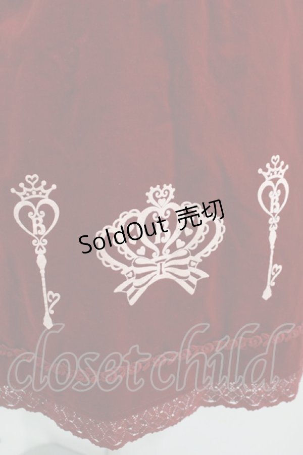 画像4: BABY,THE STARS SHINE BRIGHT / ロイヤルクラウンフロッキープリントジャンパースカート Free ボルドー H-25-09-13-009-BA-OP-NS-ZH (4)