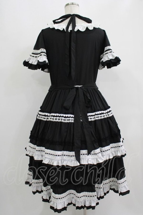 画像3: Hoshibako Works / 推しワンピース M ブラック/オフ H-25-09-13-013-LO-OP-NS-ZH (3)