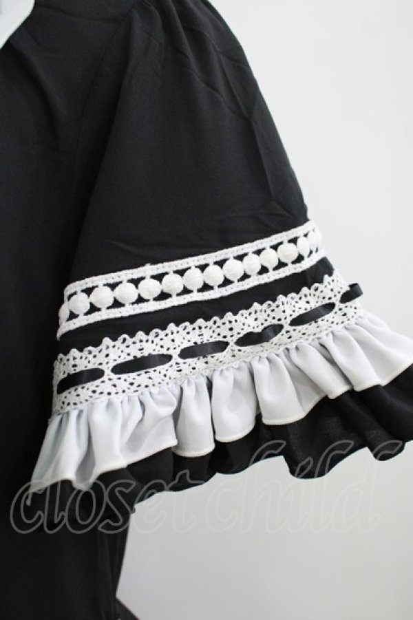 画像4: Hoshibako Works / 推しワンピース M ブラック/オフ H-25-09-13-013-LO-OP-NS-ZH (4)