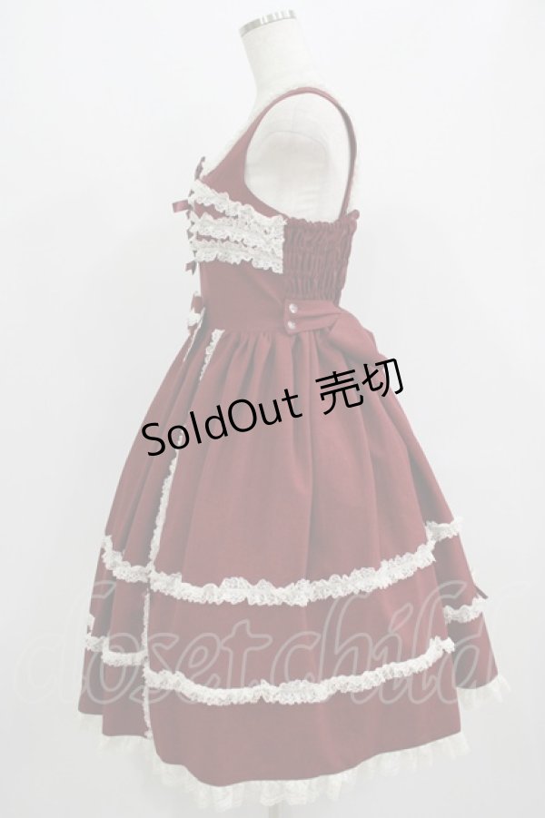 画像2: metamorphose / 両山レースジャンパースカート サイズ1 ボルドー H-25-09-13-014-ME-OP-NS-ZH (2)