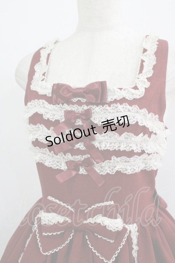 画像4: metamorphose / 両山レースジャンパースカート サイズ1 ボルドー H-25-09-13-014-ME-OP-NS-ZH (4)