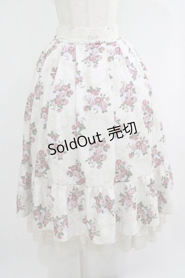 画像1: axes femme / グランブーケ柄スカート Free 生成り H-25-09-13-019-AX-SK-NS-ZH (1)