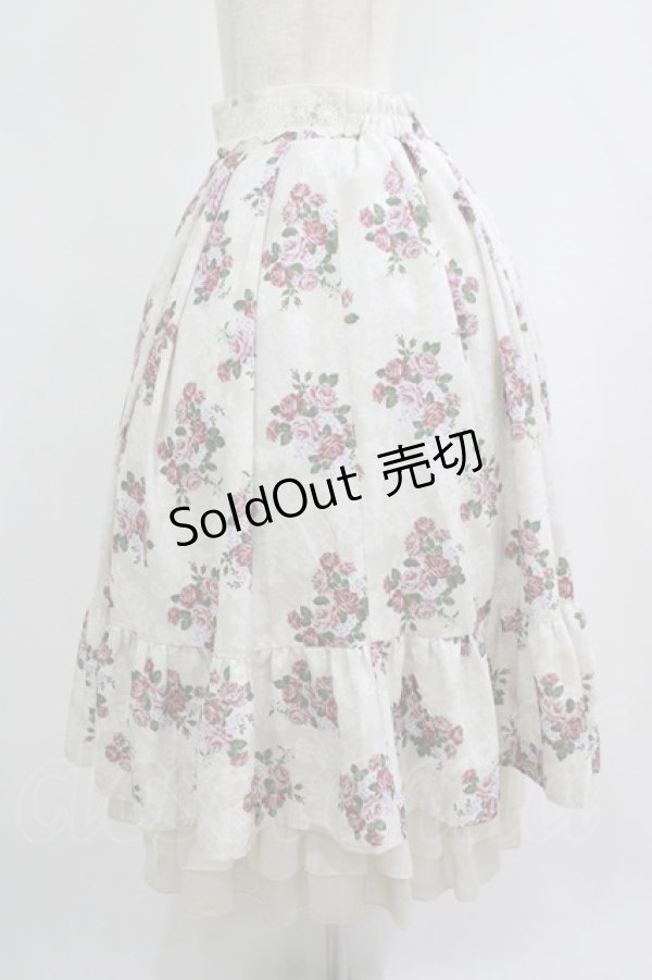 画像2: axes femme / グランブーケ柄スカート Free 生成り H-25-09-13-019-AX-SK-NS-ZH (2)