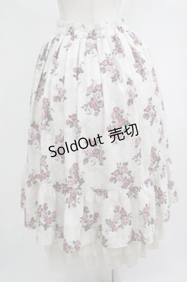 画像3: axes femme / グランブーケ柄スカート Free 生成り H-25-09-13-019-AX-SK-NS-ZH (3)