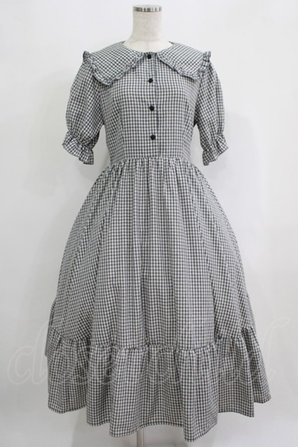 画像1: m petit by misako / AM*ギンガムCHKワンピース Free グレー H-25-09-13-020-LO-OP-NS-ZH (1)