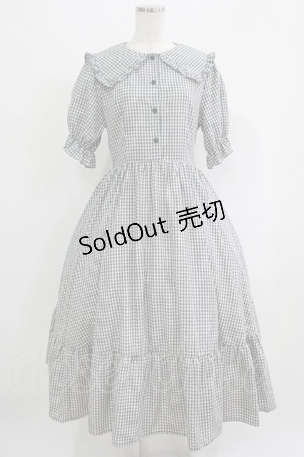 画像1: m petit by misako / AM*ギンガムCHKワンピース Free グレー H-25-09-13-020-LO-OP-NS-ZH (1)