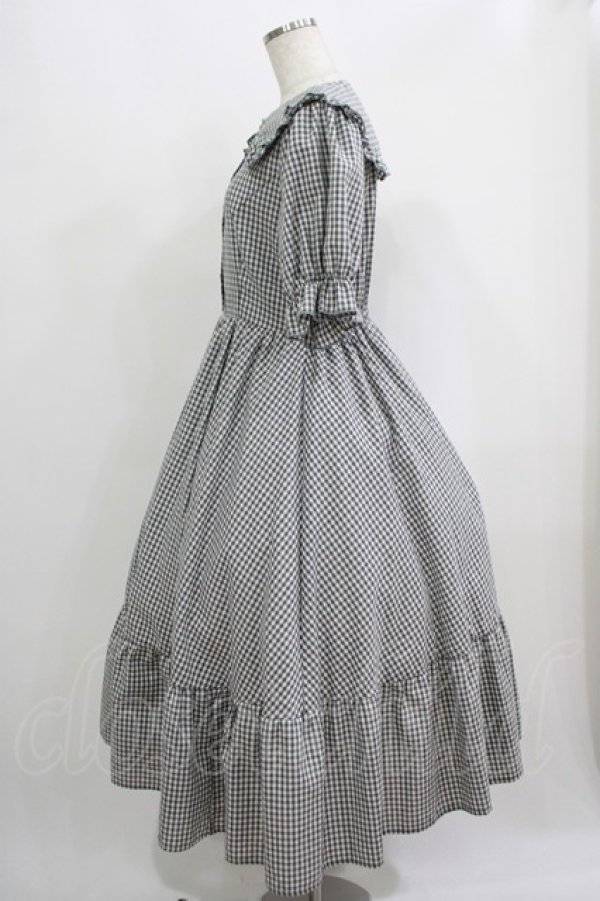 画像2: m petit by misako / AM*ギンガムCHKワンピース Free グレー H-25-09-13-020-LO-OP-NS-ZH (2)