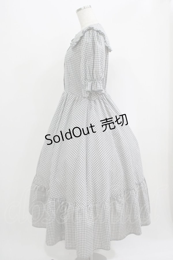 画像2: m petit by misako / AM*ギンガムCHKワンピース Free グレー H-25-09-13-020-LO-OP-NS-ZH (2)