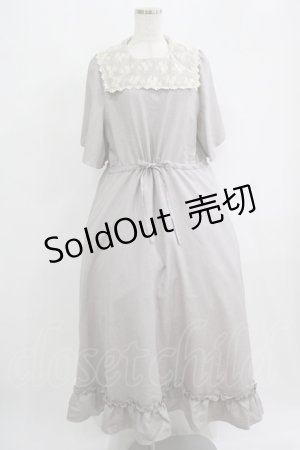 画像: m petit by misako / レースセーラーワンピース LL グレー H-25-09-13-021-LO-OP-NS-ZH