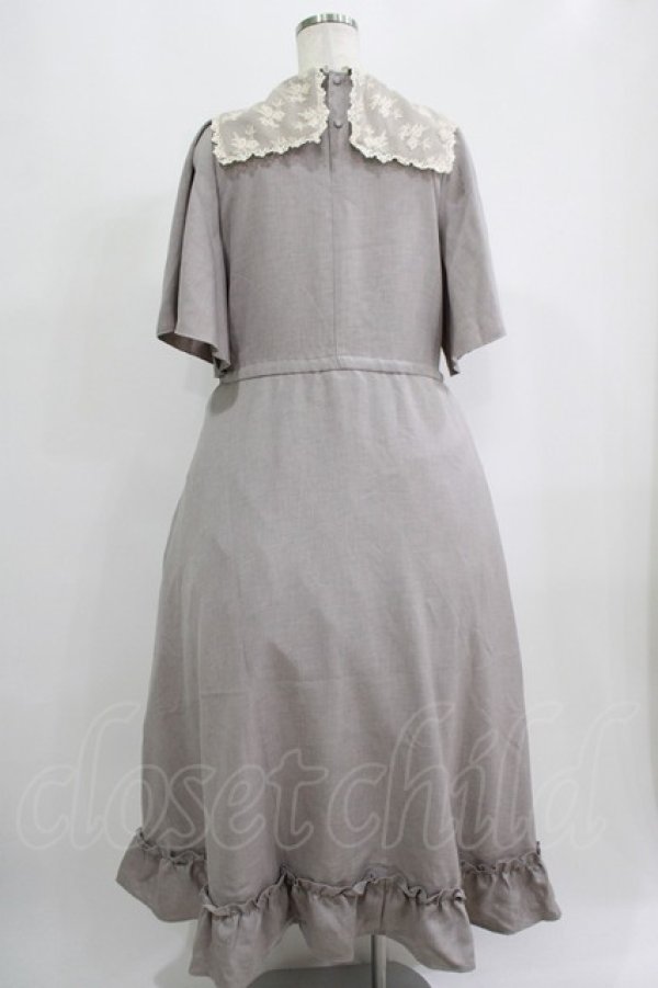 画像3: m petit by misako / レースセーラーワンピース LL グレー H-25-09-13-021-LO-OP-NS-ZH (3)