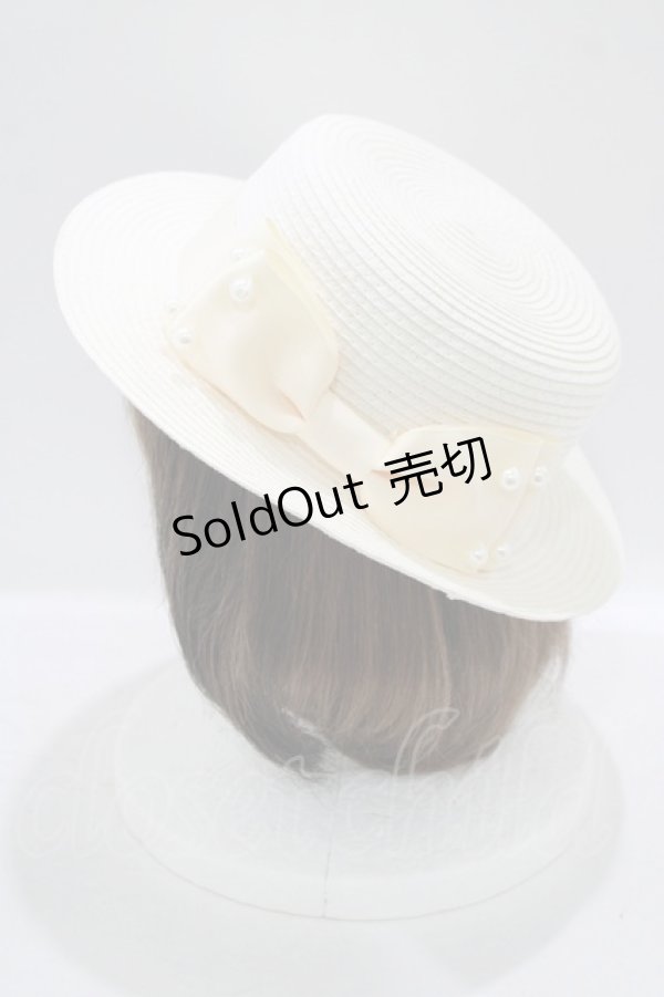 画像2: m petit by misako / TT*AMPLリボンカンカン帽  オフ H-25-09-14-031-LO-AC-NS-ZH (2)