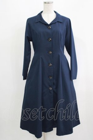 画像: an another angelus / 変形カラープリーツレース切替コート Free NAVY H-25-09-14-004-CA-CO-NS-ZH