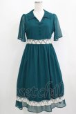 画像1: Fi.n.t / レース使いピンドットワンピース Free BLUE GREEN H-25-09-14-005-CA-OP-NS-ZH (1)