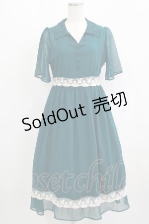 画像: Fi.n.t / レース使いピンドットワンピース Free BLUE GREEN H-25-09-14-005-CA-OP-NS-ZH