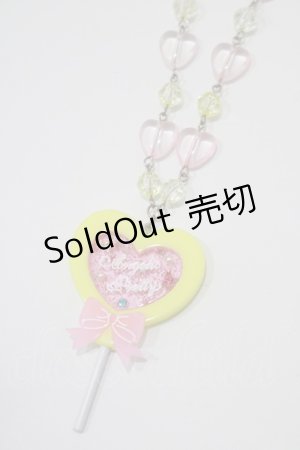 画像: Angelic Pretty / ハートロリポップネックレス  イエロー H-25-09-14-053-AP-AC-NS-ZH