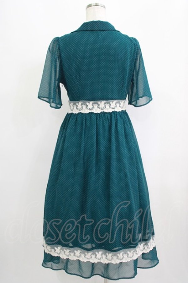 画像3: Fi.n.t / レース使いピンドットワンピース Free BLUE GREEN H-25-09-14-005-CA-OP-NS-ZH (3)