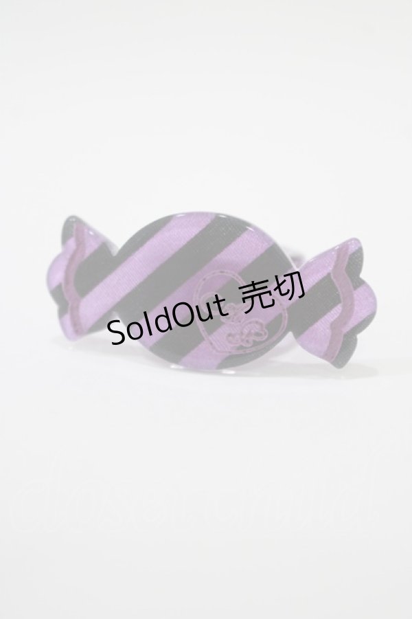 画像1: Angelic Pretty / ストライプCandyリング Free パープル/ブラック H-25-09-14-059-AP-AC-NS-ZH (1)