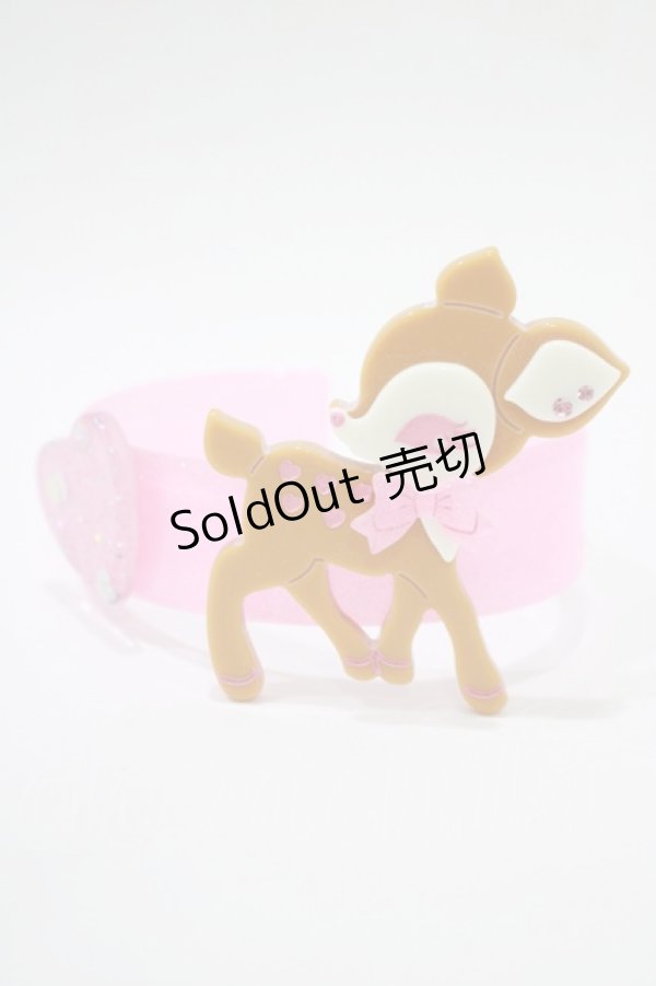 画像1: Angelic Pretty / 小鹿のミルキーちゃんバングル  ピンク H-25-09-14-065-AP-AC-NS-ZH (1)