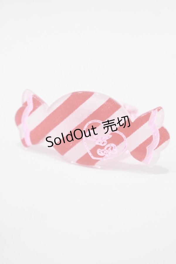 画像1: Angelic Pretty / ストライプCandyリング Free オフ/レッド H-25-09-14-074-AP-AC-NS-ZH (1)