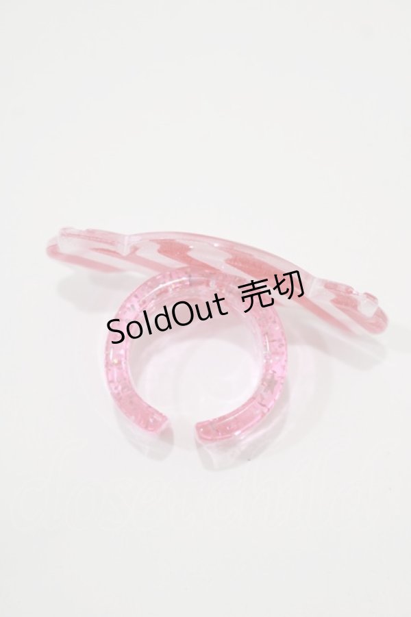 画像2: Angelic Pretty / ストライプCandyリング Free オフ/レッド H-25-09-14-074-AP-AC-NS-ZH (2)