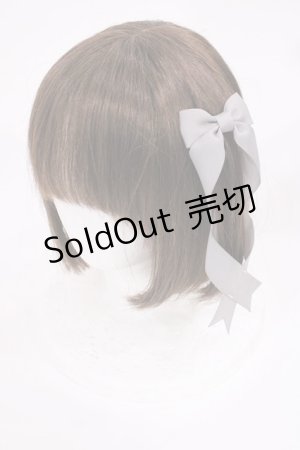 画像: LOTUS ribbon / ツインリボンバレッタ  グレー H-25-09-14-1039-EL-AC-NS-ZH