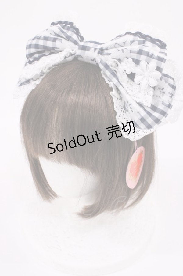 画像1: BABY,THE STARS SHINE BRIGHT / Fragrant Floral Menuetカチューシャ  ネイビー H-25-09-14-1040-BA-AC-NS-ZH (1)