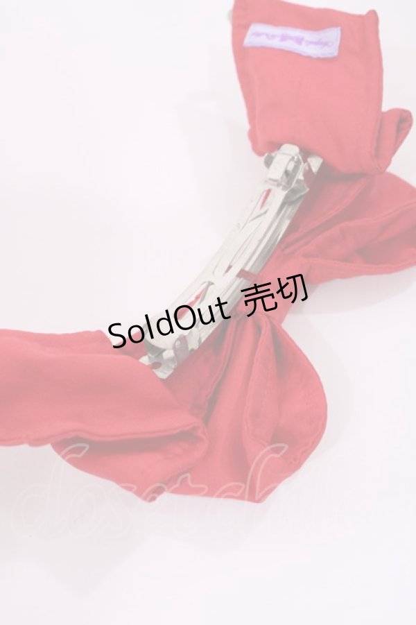 画像2: Angelic Pretty / サテンリボンバレッタ  レッド H-25-09-14-1041-AP-AC-NS-ZH (2)