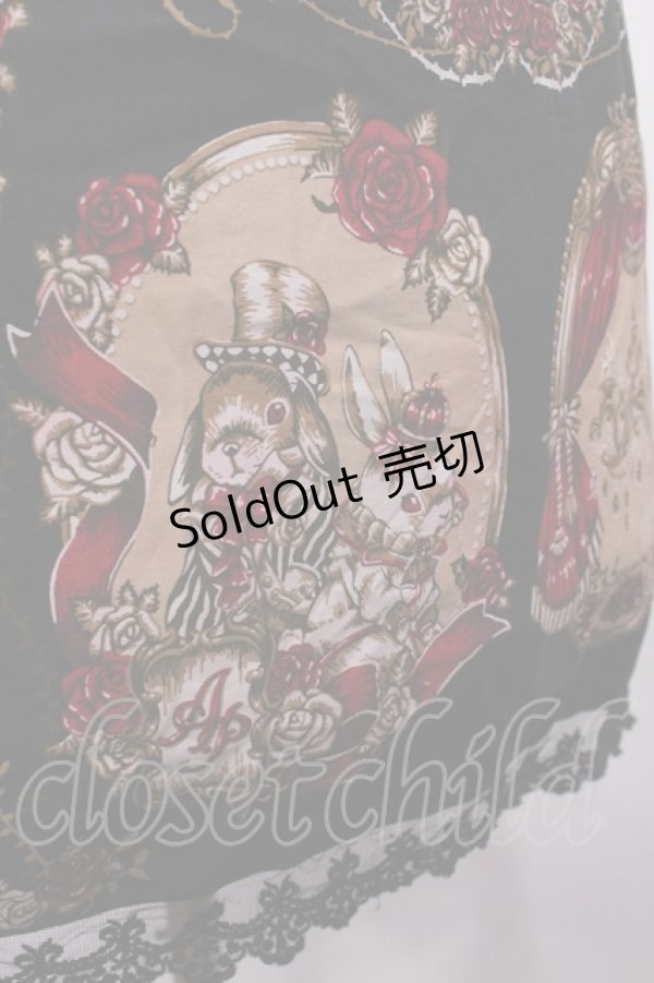 画像4: ALICE and the PIRATES / いばらうさぎのペイサージュ柄ジャンパースカートII Free ブラック H-25-09-14-1003-PA-OP-NS-ZH (4)