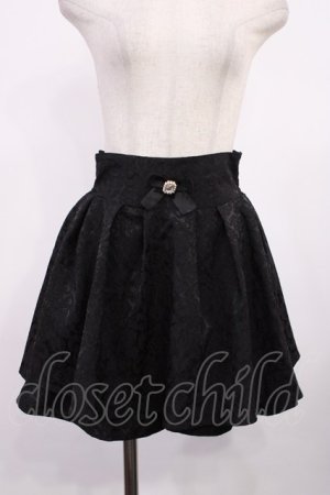 画像: Lovely Tency / 眞白ありすコラボ/ジャガードスカパン M ブラック H-25-09-14-1018-LO-SK-NS-ZH