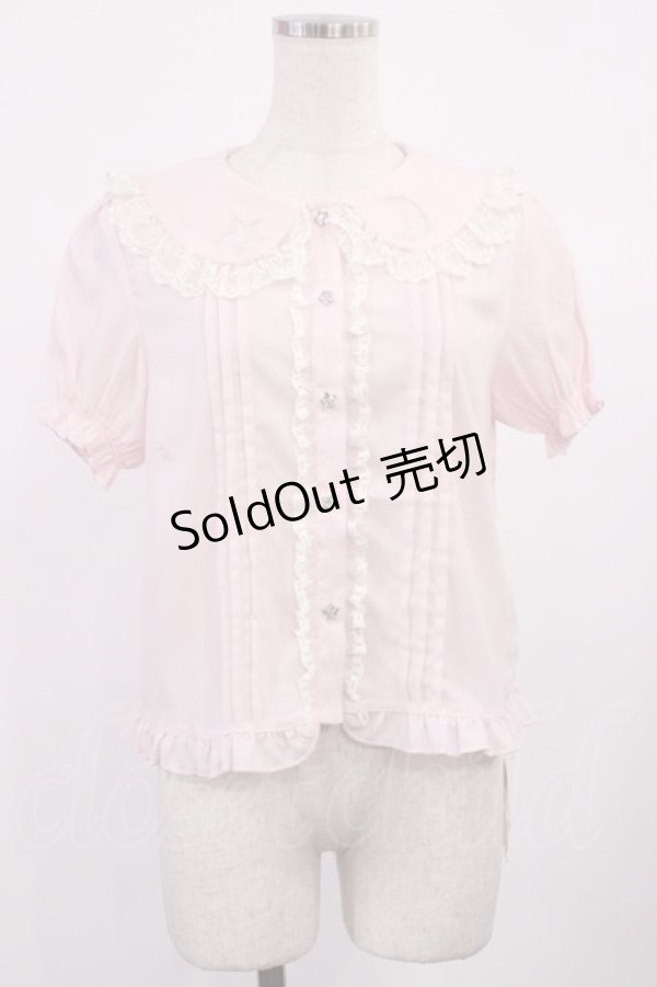 画像1: To Alice / 月×星シリーズ/ドリームブラウス S ピンク H-25-09-14-1022-LO-BL-NS-ZH (1)