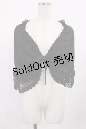 画像: Innocent World / シフォンショール  ブラック H-25-09-14-1029-IW-ZA-YZ-ZH