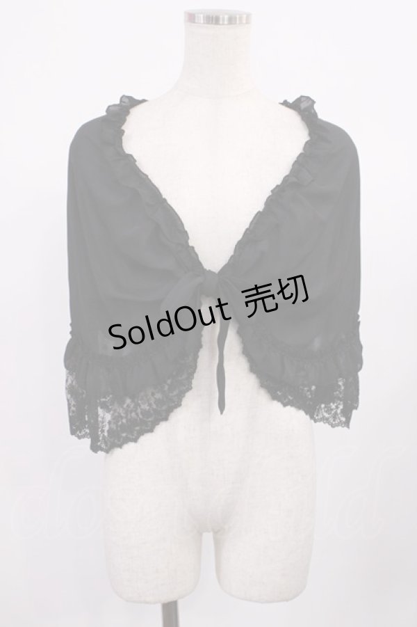 画像1: Innocent World / シフォンショール  ブラック H-25-09-14-1029-IW-ZA-YZ-ZH (1)