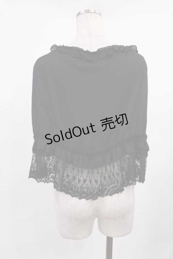 画像2: Innocent World / シフォンショール  ブラック H-25-09-14-1029-IW-ZA-YZ-ZH (2)