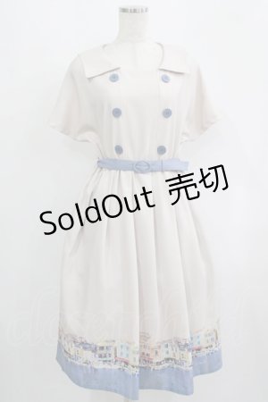 画像: Fi.n.t / マリン釦マルセイユプリントワンピース Free IVORY H-25-09-14-008-CA-OP-NS-ZH