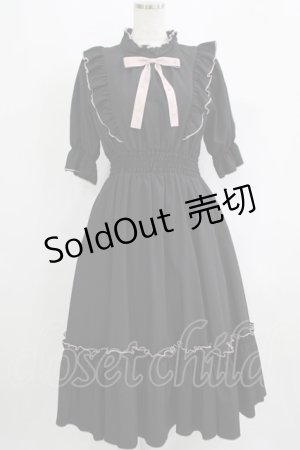 画像: m petit by misako / NINA'SコラボAMハイショクメローワンピース S ブラック/ピンク H-25-09-14-011-LO-OP-NS-ZH
