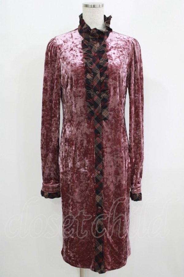 画像1: Hoshibako Works / ベルベットブラウスワンピース Free KM H-25-09-14-015-LO-OP-NS-ZH (1)