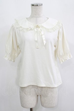 画像: m petit by misako / NINA'sコラボ襟付きプルオーバー S オフ H-25-09-14-018-LO-TO-NS-ZH