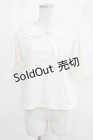 画像: m petit by misako / NINA'sコラボ襟付きプルオーバー S オフ H-25-09-14-018-LO-TO-NS-ZH