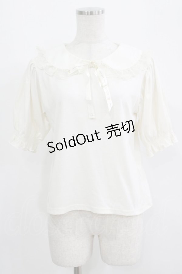 画像1: m petit by misako / NINA'sコラボ襟付きプルオーバー S オフ H-25-09-14-018-LO-TO-NS-ZH (1)