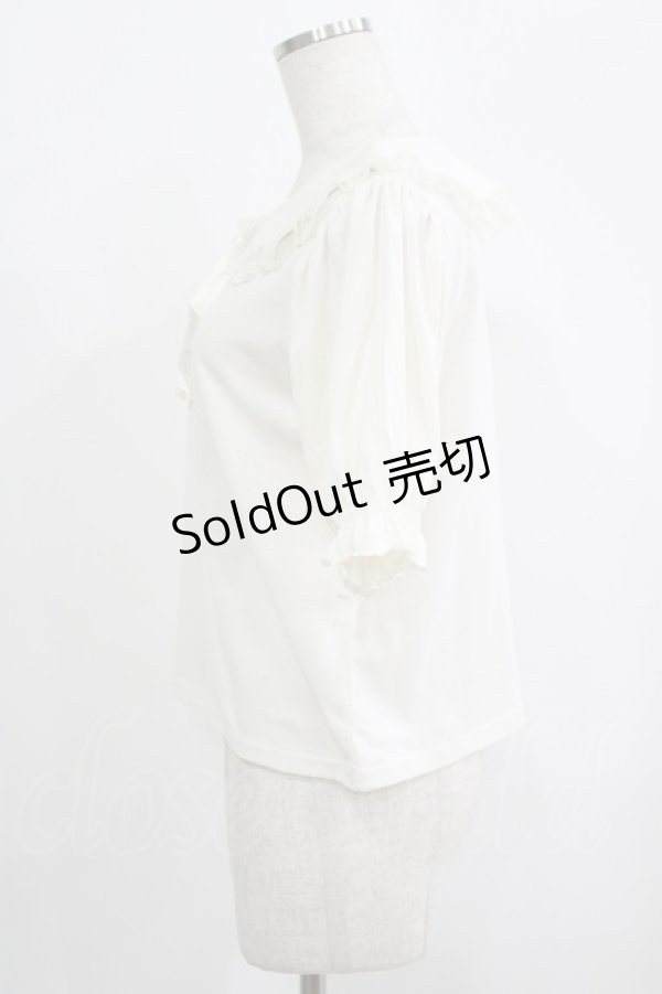 画像2: m petit by misako / NINA'sコラボ襟付きプルオーバー S オフ H-25-09-14-018-LO-TO-NS-ZH (2)