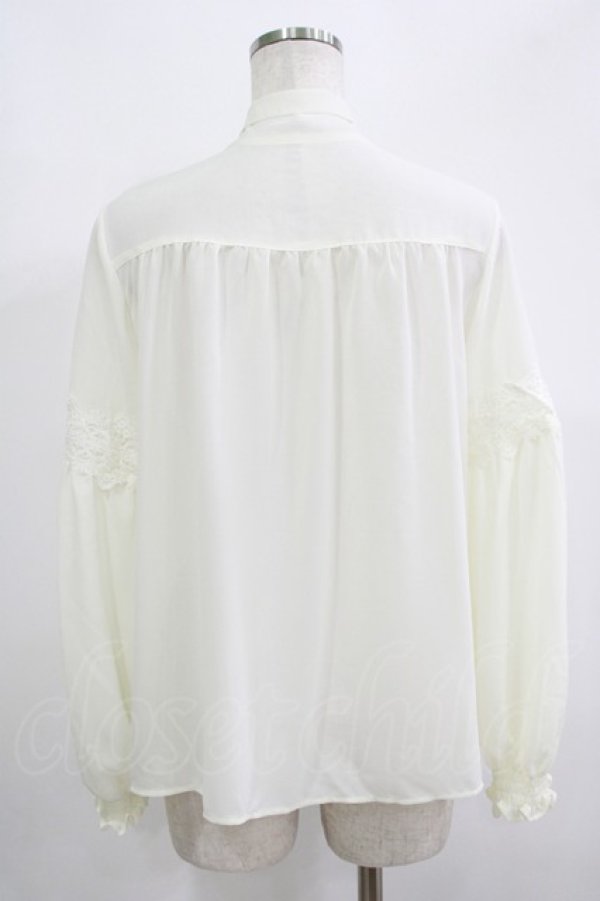 画像3: axes femme / ボウタイシアーブラウス M 生成り H-25-09-14-021-AX-BL-NS-ZH (3)