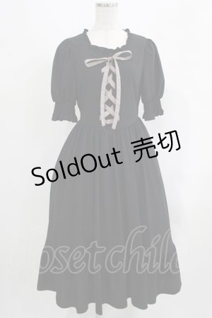 画像: m petit by misako / AMレースアップワンピース S ブラック H-25-09-14-003-LO-OP-NS-ZH